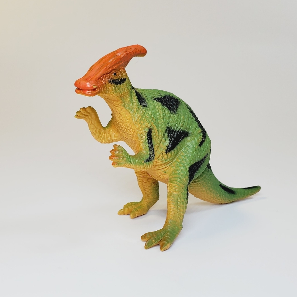 Vintage Dinosaur Toy Figure Parasaurolophus Collectible Action Dino 2002 TM 1301